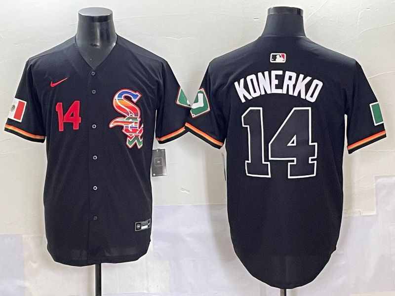 Men 2025 Chicago White Sox #14 Konerko Black Game Nike MLB Jersey style 43